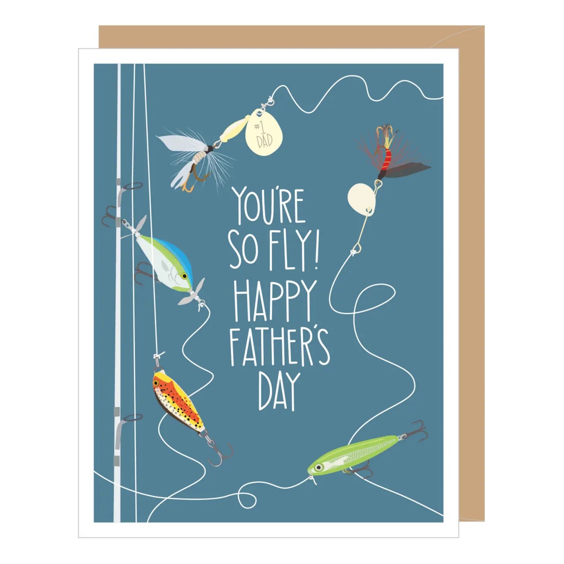 Fishing Lures Fathers Day Card