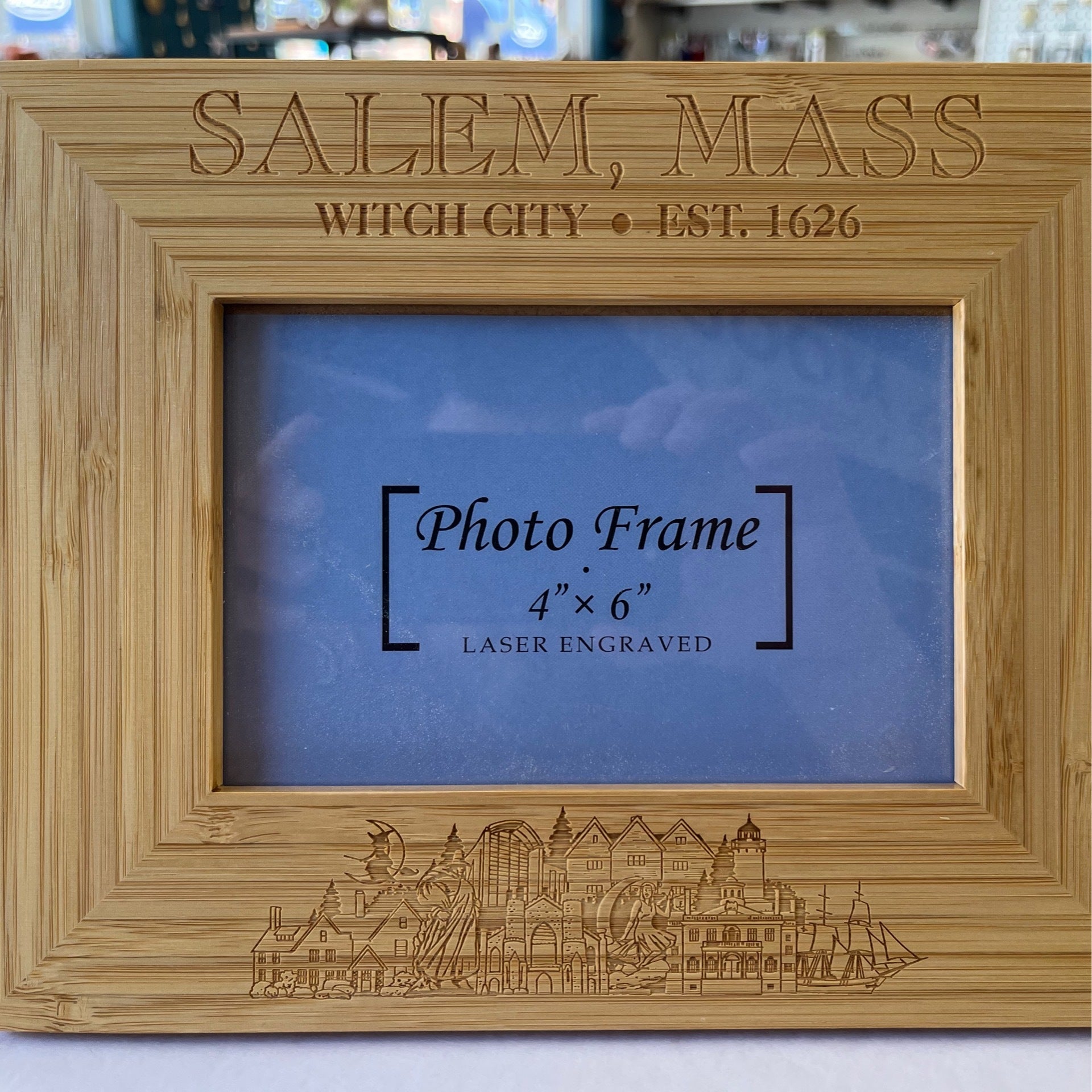 Sunwashed Wood Words Family Distressed 4x6 Picture Frame · Ellisi Gifts