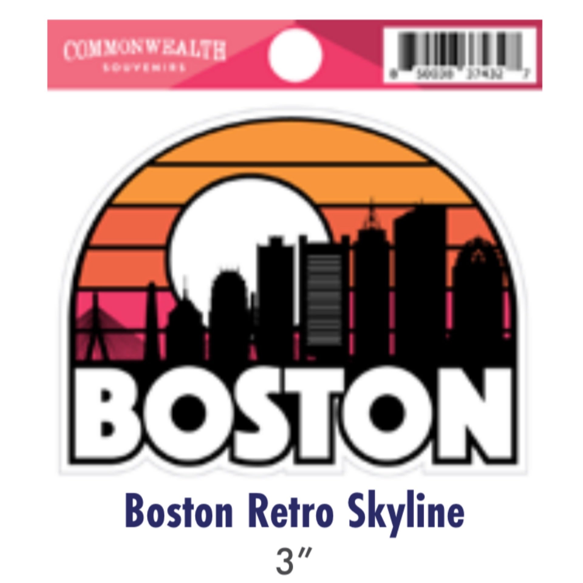Boston Retro Skyline Vinyl Sticker | Moody's Gifts